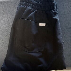 Figs Black High Waisted Jogger Scrub Pants